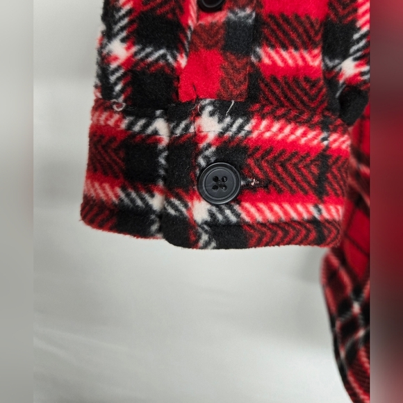 Soho Threads M Warm Soft Fleece Lined Jacket Butyon Down Plaid - Picture 4 of 6